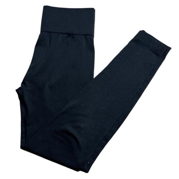 Conceited Black Fleece Leggings Size Small - Picture 2 of 3